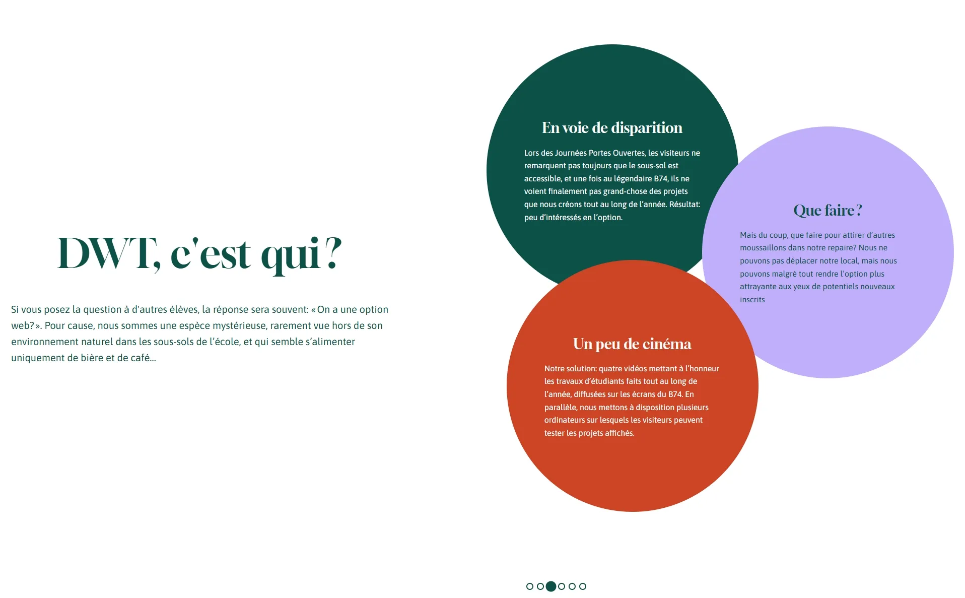 Screenshot of the Rethinking UX project, showing a page explaining the problem we aime to solve.